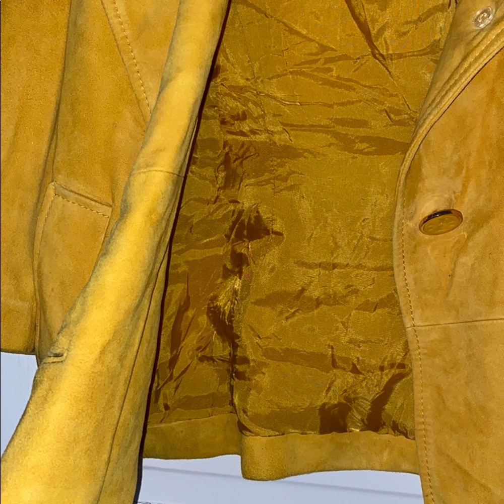 Tory Burch Vintage suede jacket yellow, 6 - Picture 5 of 9
